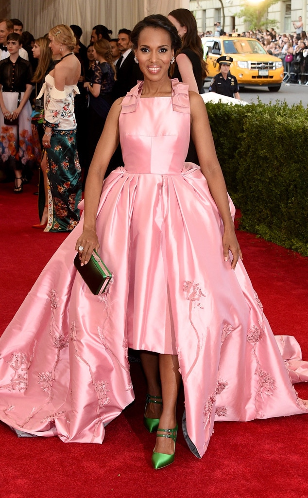 Kerry Washington Is Belle of the Met Ball in Pink Prada Gown - E! Online